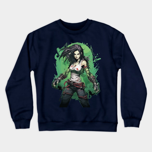 The Monster Anime Girl Crewneck Sweatshirt by Atomic Blizzard